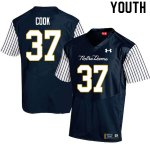 Notre Dame Fighting Irish Youth Henry Cook #37 Navy Under Armour Alternate Authentic Stitched College NCAA Football Jersey ZZQ2899OV